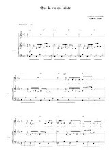 download the accordion score Que la vie est triste in PDF format