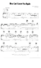 scarica la spartito per fisarmonica How can I leave you again (Slow Fox) in formato PDF