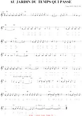 télécharger la partition d'accordéon Au jardin du temps qui passe (Chant : Nana Mouskouri) (Relevé) au format PDF