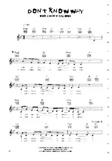 télécharger la partition d'accordéon Don't know why (Interprète : Norah Jones) (Slow) au format PDF