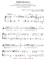 scarica la spartito per fisarmonica Paris d'en haut (De l'opérette : Le chanteur de Mexico) (Livret de Félix Gandera et Raymond Vincy) (Chant : Luis Mariano) in formato PDF