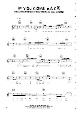 scarica la spartito per fisarmonica If you come back (Interprètes : Blue) (Slow) in formato PDF