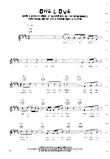 télécharger la partition d'accordéon One love (Chant : Blue) (Reggae) au format PDF