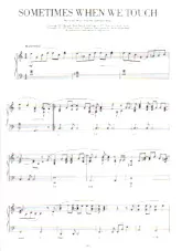 download the accordion score Sometimes when we touch (Slow) in PDF format