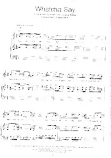 télécharger la partition d'accordéon Whatcha say (Chant : Jason Derülo) (Soul Rock) au format PDF