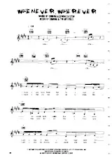 scarica la spartito per fisarmonica Whenever Wherever (Chant : Shakira) (Cumbia) in formato PDF