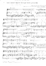 descargar la partitura para acordeón You don't have to say you love me (Chant : Elvis Presley) (Slow Rock) en formato PDF