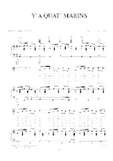télécharger la partition d'accordéon Y' a quat' marins (Folk Rock) au format PDF