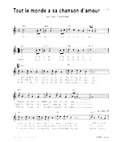scarica la spartito per fisarmonica Tout le monde a sa chanson d'amour (Chant : Dalida) in formato PDF