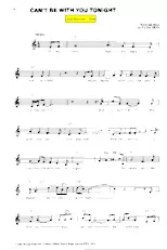 télécharger la partition d'accordéon Can't be with you tonight (Chant : Judy Boucher) (Slow) au format PDF