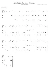 scarica la spartito per fisarmonica La ballade des gens heureux (Arrangement : Jean-Marc Siche) (Accordéon Diatonique) in formato PDF