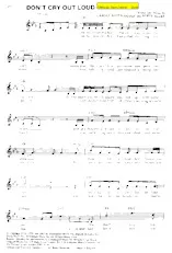 télécharger la partition d'accordéon Don't cry out loud (Chant : Melissa Manchester) (Slow) au format PDF