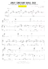 scarica la spartito per fisarmonica Any dream will do (Du Film : Joseph and the amazing Technicolor Dreamcoat) (Chant : Jason Donovan) (Boléro) in formato PDF