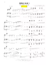 télécharger la partition d'accordéon Bali Ha'i (Du Film : South Pacific) (Chant : Peggy Lee) (Slow) au format PDF