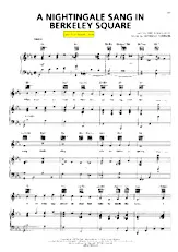 télécharger la partition d'accordéon A nightingale sang in Berkeley Square (Chant : Jean Frye Sidwell) (Slow) au format PDF