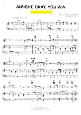 télécharger la partition d'accordéon Alright Okay You win (Chant : Bette Middler) (Swing Madison) au format PDF