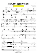 télécharger la partition d'accordéon Autumn in New York (Chant : Ella Fitzgerald / Louis Armstrong) (Slow) au format PDF