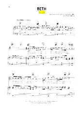 scarica la spartito per fisarmonica Beth (Interprètes : Kiss) (Slow) in formato PDF