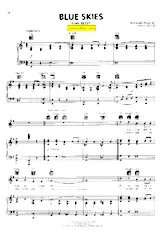 télécharger la partition d'accordéon Blue skies (Chant : Joséphine Baker) (Fox Trot Swing) au format PDF