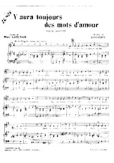 télécharger la partition d'accordéon Y aura toujours des mots d'amour (Chant : Georges Guétary / Jacques Hélian) (Valse) au format PDF