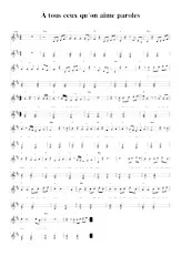 scarica la spartito per fisarmonica A tous ceux qu'on aime (Relevé) in formato PDF