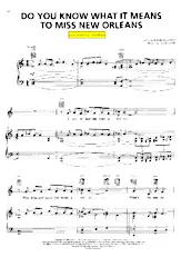 télécharger la partition d'accordéon Do you know what it means to miss New Orleans (Chant : Louis Armstrong) (Slow Blues) au format PDF