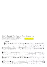 scarica la spartito per fisarmonica Don't break the heart that loves you (Chant : Connie Francis) (Slow Rock) in formato PDF