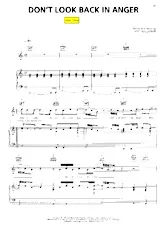 descargar la partitura para acordeón Don't look back in anger (Interprètes : Oasis) (Slow) en formato PDF