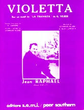 télécharger la partition d'accordéon Violetta (Sur un motif de La Traviata de Verdi) (Chant : Jean Raphael) (Tango Sérénade) au format PDF