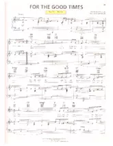 télécharger la partition d'accordéon For the good times (Chant : Ray Price) (Rumba) au format PDF