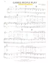 scarica la spartito per fisarmonica Games people play (Chant : Freddy Weller) (Swing Madison) in formato PDF