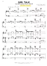 scarica la spartito per fisarmonica Girl talk (Du Film : Harlow) (Chant : Mark Winkler) (Slow Blues) in formato PDF