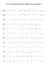 scarica la spartito per fisarmonica Vivre une belle journée dans les montagnes (Relevé) in formato PDF
