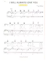 télécharger la partition d'accordéon I will always love you (Chant : Dolly Parton / Whitney Houston) (Slow) au format PDF