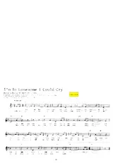 descargar la partitura para acordeón I'm so lonesome I could cry (Valse lente) en formato PDF