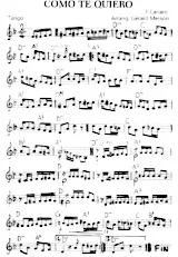 scarica la spartito per fisarmonica Como te quiero (Arrangement : Gérard Merson) (Tango) in formato PDF
