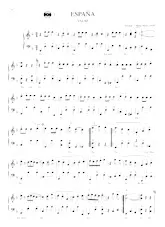 scarica la spartito per fisarmonica España (Arrangement pour accordéon de Manu Maugain) (Valse) in formato PDF