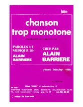 scarica la spartito per fisarmonica Chanson trop monotone (Orchestration) (Boléro) in formato PDF