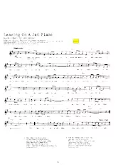 descargar la partitura para acordeón Leaving on a jet plane (Boléro) en formato PDF