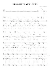 descargar la partitura para acordeón Des grives aux loups (Chant : Charles Dumont) (Relevé) en formato PDF