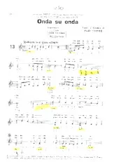 télécharger la partition d'accordéon Onda su onda (Chant : Bruno Lauzi) au format PDF