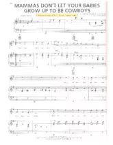 descargar la partitura para acordeón Mamas don't let your babies grow up to be cowboys (Chant : Waylon Jennings & Willie Nelson) (Valse Country) en formato PDF