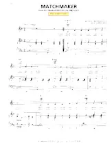 scarica la spartito per fisarmonica Matchmaker (Du Film : Fiddler on the roof) (Variété) in formato PDF
