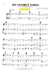 télécharger la partition d'accordéon My favorite things (Du Film : The sound of music) (Chant : Dionne Warwick) (Valse Boston) au format PDF