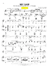 scarica la spartito per fisarmonica My ship (Du Film : Lady in the dark) (Chant : Ira Gershwin) (Slow) in formato PDF