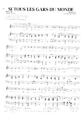 télécharger la partition d'accordéon Si tous les gars du monde (Chant : Les Compagnons de la Chanson) (Marche) au format PDF