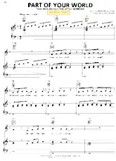 scarica la spartito per fisarmonica Part of your world (Chant : Jodi Benson) in formato PDF