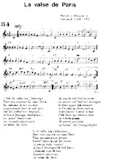télécharger la partition d'accordéon La valse de Paris (Chant : Edith Piaf) au format PDF