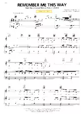 scarica la spartito per fisarmonica Remember me this way (Du Film : Casper) (Chant : Jordan Hill) (Slow) in formato PDF