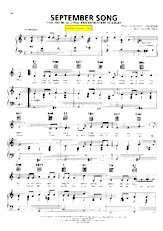 télécharger la partition d'accordéon September song (Du Film : Play knickerbocker holiday) (Chant : George Liberace) (Slow) au format PDF